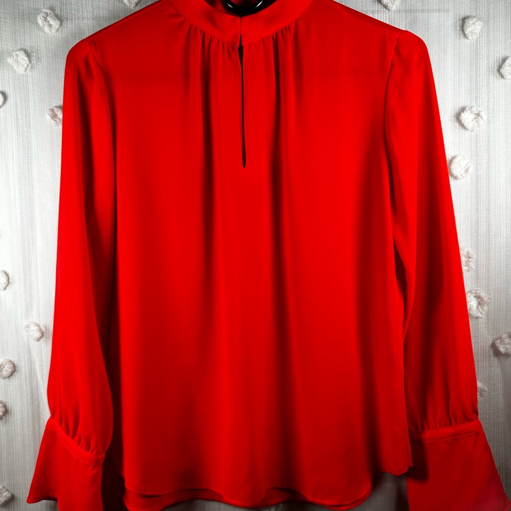Ann Taylor Women’s Vibrant Red Blouse Size XS Petite